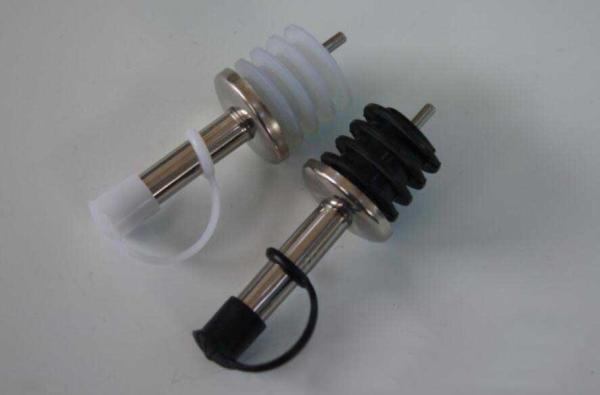 Promotional Stainless Steel Pourer for Olive Oil Bottle with Plastic White or Black Cap