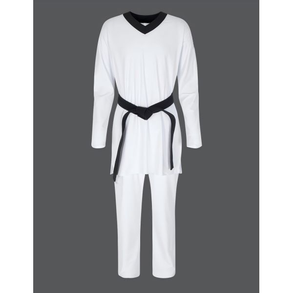 WTF Approved Taekwondo Uniforms Breathable Poly Fabric For Martial Arts Training Practice