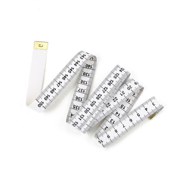 PVC White Metric Measurement Tape , Flexible Tape Measure For Body 152cm Size