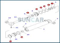 707-99-34550 7079934550 jogos do selo do cilindro de direção para WA500-3 WD500-3 WF550-3D