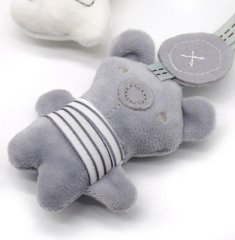 Baby rabbit car hanging music bed around safety seat hanging piece plush toy baby toy lathe hanging