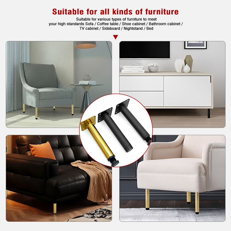 Luxury Adjustable Metal Sofa Legs Widely Used As Heightening Feet for Living Room Tables Tea Tables and Other Furniture Legs