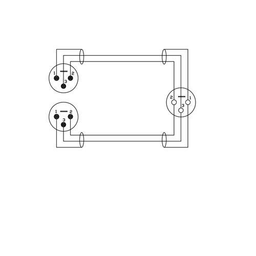 XLR Female To Dual XLR Male Cables - 6 Y-Cable Cord Splitter XLR-F to Dual XLR-M