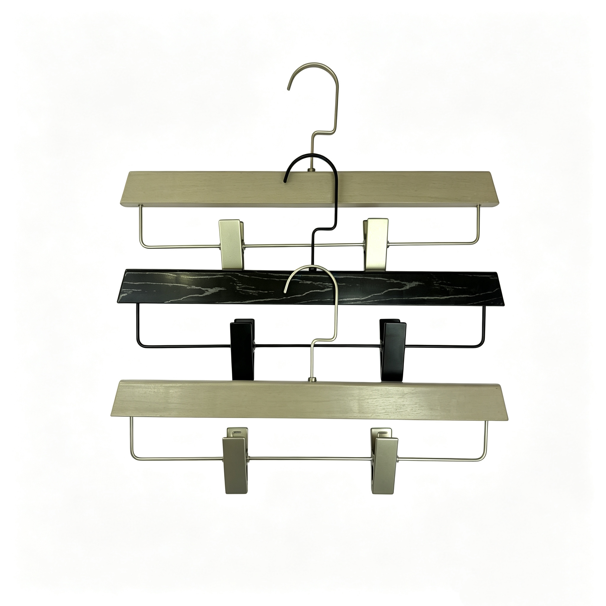 Durable ABS Plastic Trouser Hanger with Non-Slip PVC Coated Flat Hooks 37cm Length for Clothing Stores and Hotels