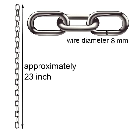 Self Color 304 Stainless Steel Coil Chain for Pull Traction Suspension Welded Structure