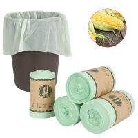 O lixo reciclável Compostable da fécula de milho PBAT do PLA ensaca a cor verde