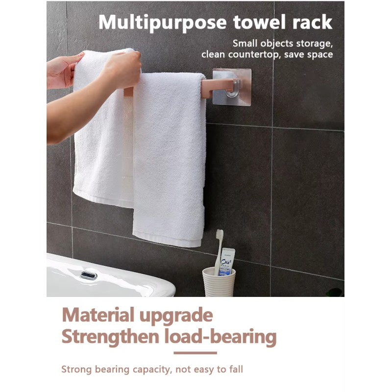 Hot Selling Wall Mounted Shelf Floating No Drilling Towel Rack for Bathroom Living Room