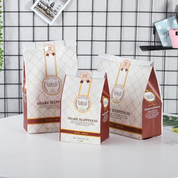 Браун ODM OEM напечатал хлеб бумаги Kraft кладет толщину в мешки 35um-150um