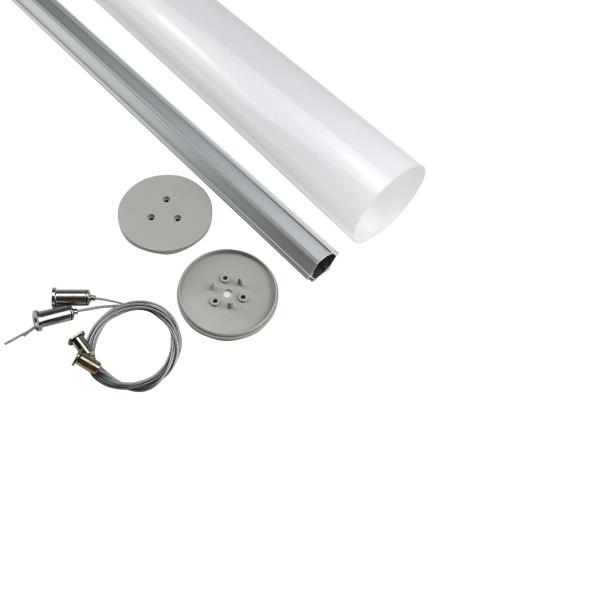 Aluminum Heat Sink Round Tube Suspension Led Extrusion Profile For Ceiling Lighting