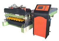 Ppgi conduit par chaînes a glacé le petit pain de tuile formant la machine pour la production de tuile de toiture