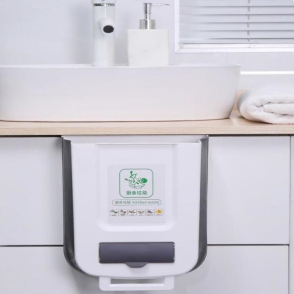Plastic Sanitary Waste Rubbish 10 Gallon Rectangular Step Foldable Garbage Bin Bathroom Wa Mql Small Kitchen Trash Can With Lid,