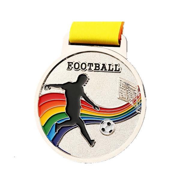 Медаль по футболу с гравировкой / Золотая футбольная медаль с бесплатным леньёром