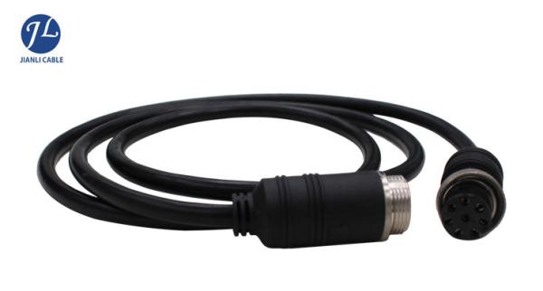 Shielding Video Audio Aviation Cable With GX16 8 Pin Aviation Plug for Backup Camera