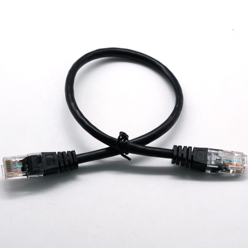 кабель LAN кабеля сети локальных сетей черноты Rj45 8Pin 24/26AWG для компьютера