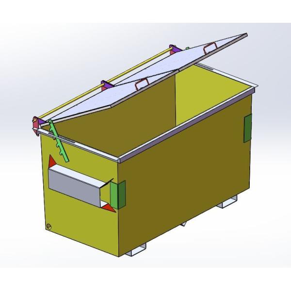 Commercial Steel Front Lift Bin 1.5m3 To 6m3 Capacity Waste Collection Garbage Truck Compatible