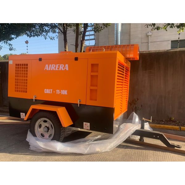 CALT-11/10K,350cfm-450cfm  Diesel Industrial Mobile screw Air Compressor 10 Bar CE TUV