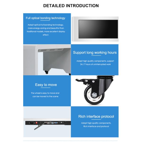 High Brightness Interactive Touch Screen Coffee Table 32 43 Inch Smart