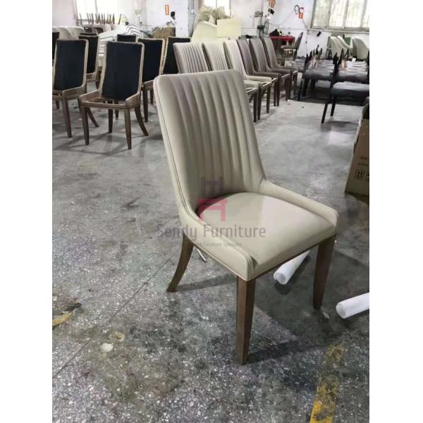 ресторан ширины 50cm Tufted кожаный деревянный предводительствует высокую заднюю часть 0.4cbm