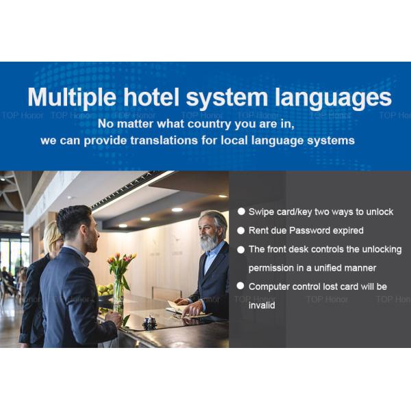 Digital Semiauto Handle Hotel Smart Locks Baking Vanish Aluminium Alloy Material