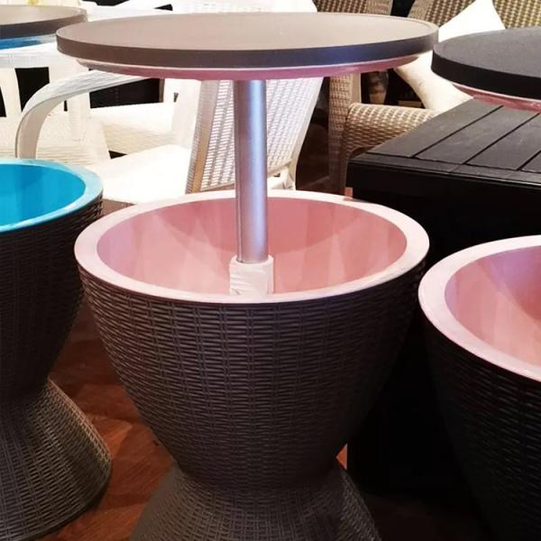 Versatile Ice Cooler Lift Top Table for Outdoor Camping Picnic Beach Cafe Bistro Garden