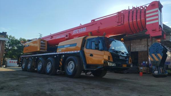 China SANY SAC180T 180 Ton Crane 2 Mercedes Benz Engine Main Arm 62m Secondary Arm 43m
