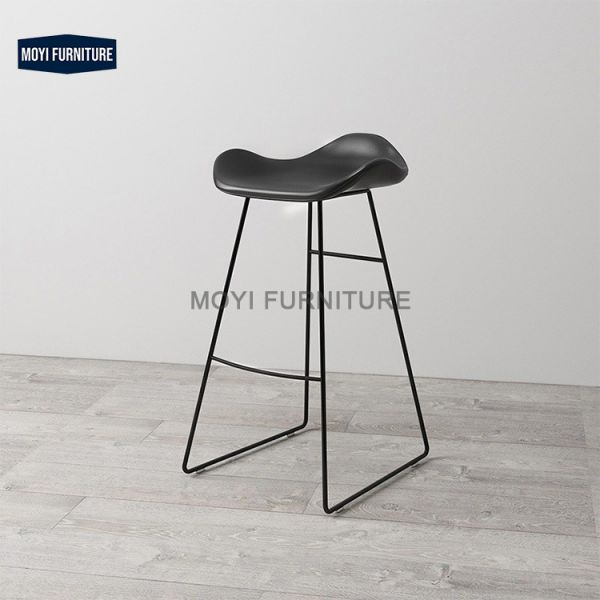 MOYI Kitchen Breakfast High Counter Bar Stool Modern Leather Velvet Bar Chairs