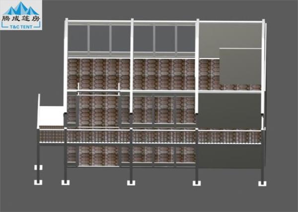 Double Decker Large Warehouse Tent With Glass Wall / White Roof For Temporary Outdoor Event