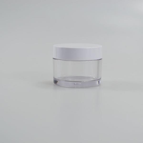 50 g recipiente transparente redondo PETG cosmético frasco para creme facial material durável