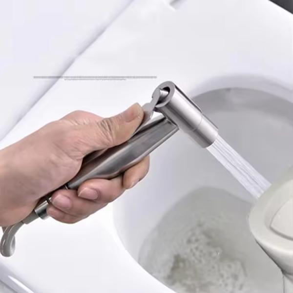 Stainless Steel Brushed Finish Spray Shower Set for Cleaning and Boosting Performance