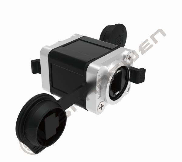 Outdoor Waterproof Ethercon RJ45 Connectors Female Adapter for Cat5e Network Power Ethernet Cable Extension Connector