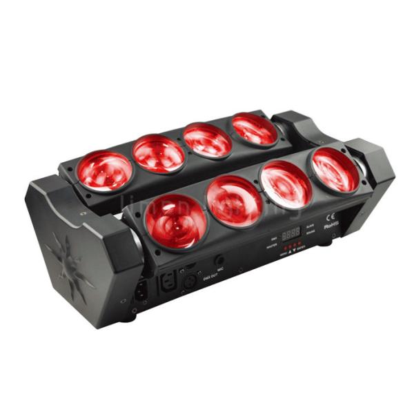 High Quality 8x10W RGBW 4in1 Quad Color LED Moving Spider beam Disco Lights