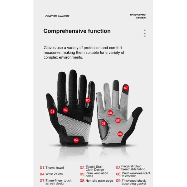 Customized Logo Nylon Non-Slip Full Finger Cycling Racing Motocross Gloves for Benefit