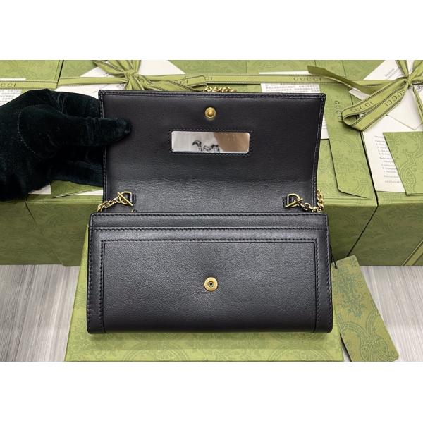 Bamboo Knot Lock Brand Clutch Bag Glossy Real Leather Antique Gold Blend