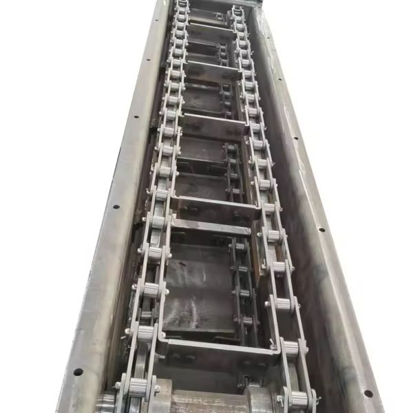 Customizable Chain Scraper Conveyor Adjustable-speed automatic chain scraper conveyor Manufactured from stainless steel Suitable for fruits, flour, grains, and chemicals
