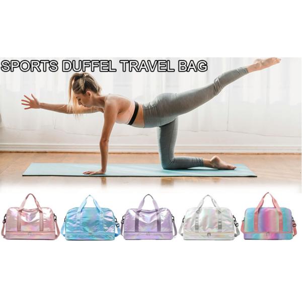Sports Duffel Travel Bag, Gym Bag With Shoes Compartment,Sports Duffle Bag For Girls,Waterproof Travel Gym Tote Bags For Women,Purple