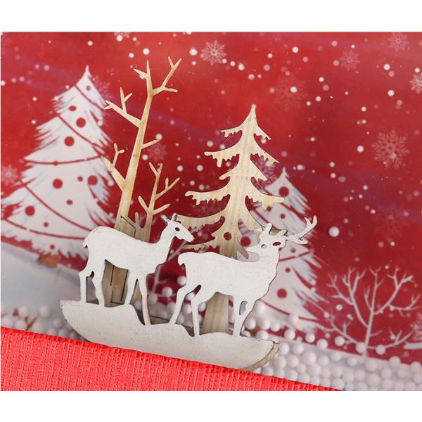 La Navidad de papel de lujo de la caja de regalo de la cartulina que empaqueta tamaño modificado para requisitos particulares