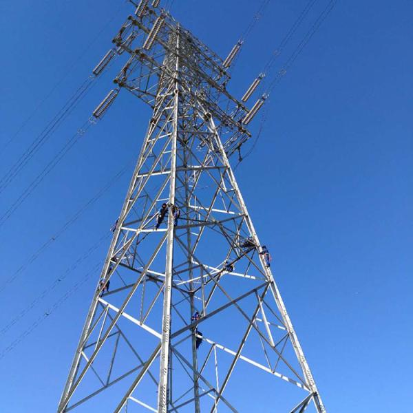 Linha de transmissão 132KV elétrica de aço torre do ângulo do HDG