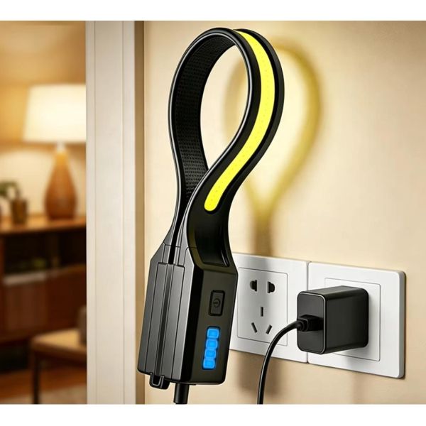 Cross-border COB Strong Light Maintenance Silicone Work Lamp USB Charging Outdoor Camping Built-in Battery Chest Running Lamp