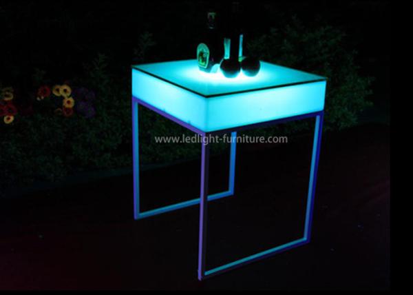 a tabela de cocktail personalizada quadrado do diodo emissor de luz de 60*60cm, Portable ilumina acima a tabela da barra 
