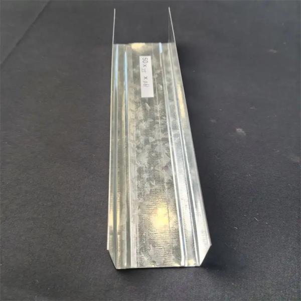 U Shaped Light Steel Keel Wall 50mm X 35mm X 0.6mm Galvanized U Track Metal Stud