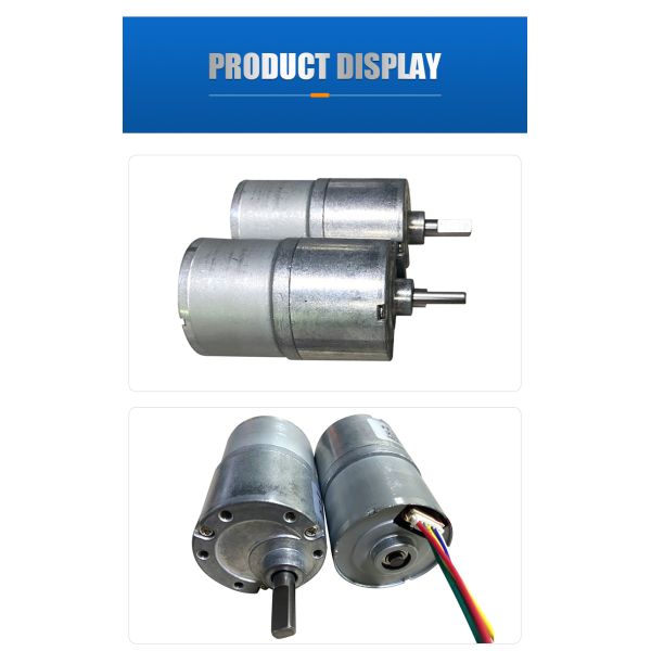 Brushless Electric DC Spur Gear Motor 37mm Diameter Long Life Span
