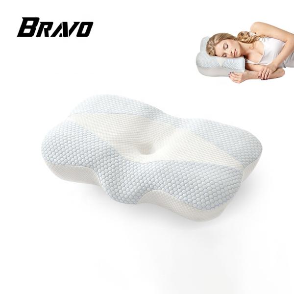Tencel Outer Cover Memory Foam Neck Pillow for Pain Relief and Orthopedic Support