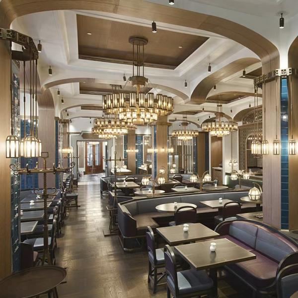 AC 85-265V Voltage L'éclairage intérieur moderne Grand chandelier de foyer Pour le restaurant chinois Simple Metal Copper Hot Pot