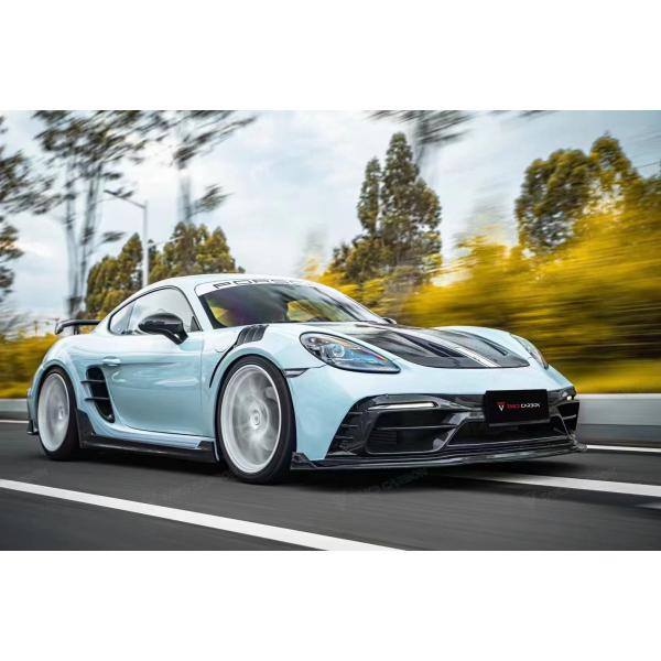 Lake Blue GTS Porsche Body Kit 718 Side Skirt 2017 - 2019 Bumper Spoiler