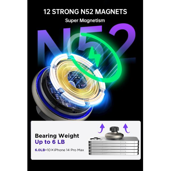 High-Performance Iphone Charger Stand With Starry Sky Lighting And Fast Heat Dissipation For Automotive