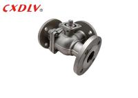 Flange End Stainless Steel L-port 3 Way Ball Valve PN16 Actuated Operation