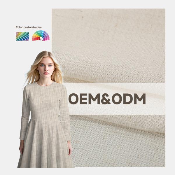 China's New 30*30 Linen Viscose Woven Cotton Fabric for Women's Sustainable Clothing Soft Great Sweat Absorption Competitive