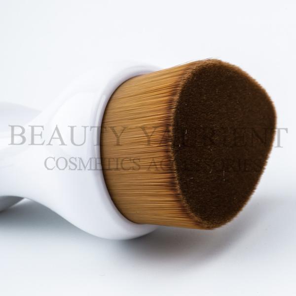Patented Iron Foundation Brush , Straight Flat Short PBT Synthetic Foundation Brush