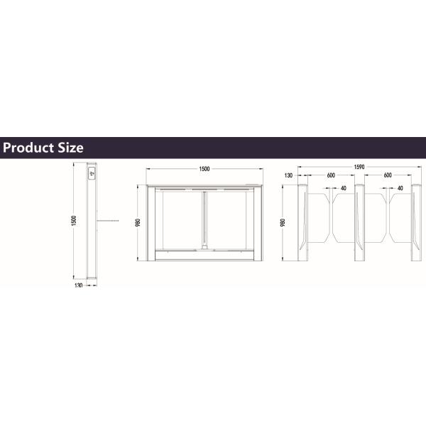 SUS304 RS485 Speed Gate Turnstile RFID Stainless Steel Turnstiles