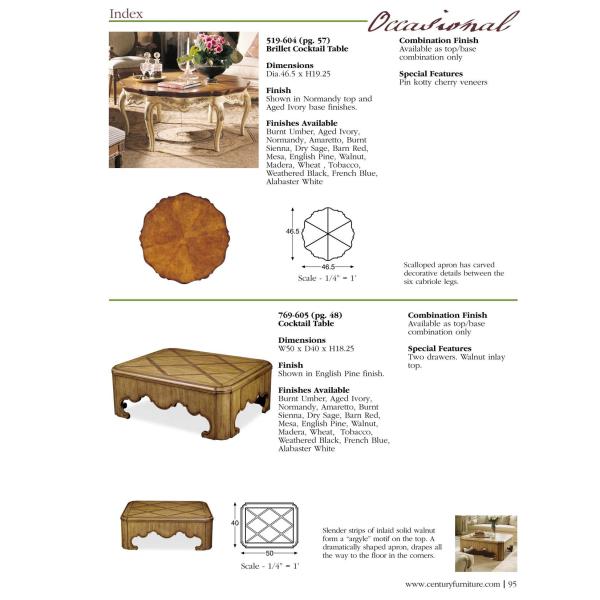 Oak Wood Hand Carved Flower Gilding Hotel Coffee Table / Modern End Tables